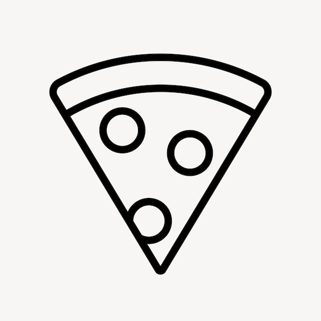 Vector de ilustración de la línea del icono de la pizza