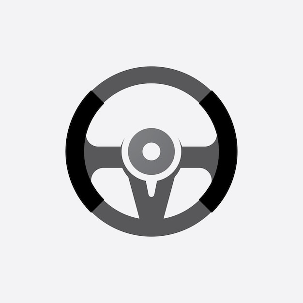 Vector de ilustración de logo de volante de coche