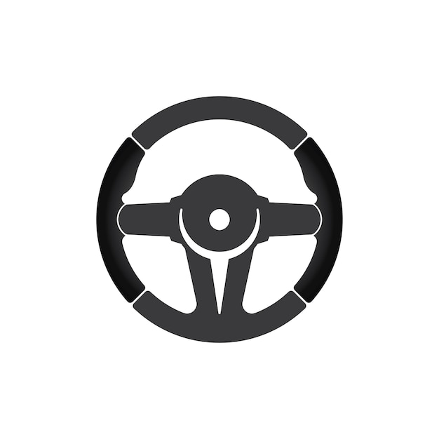 Vector de ilustración de logo de volante de coche