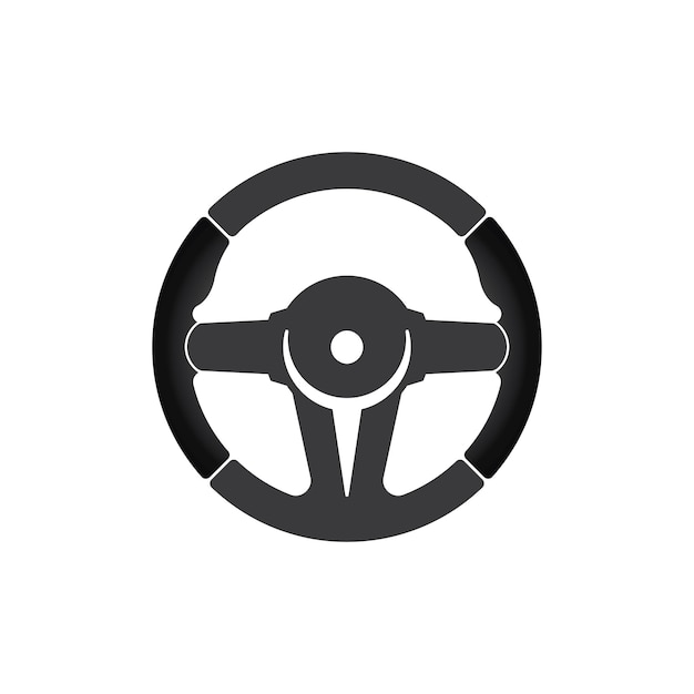 Vector de ilustración de logo de volante de coche