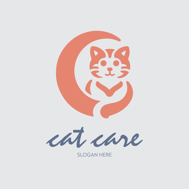 Vector vector de ilustración del logotipo de cat