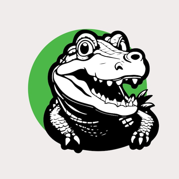 un vector de ilustración de un logotipo de cocodrilo