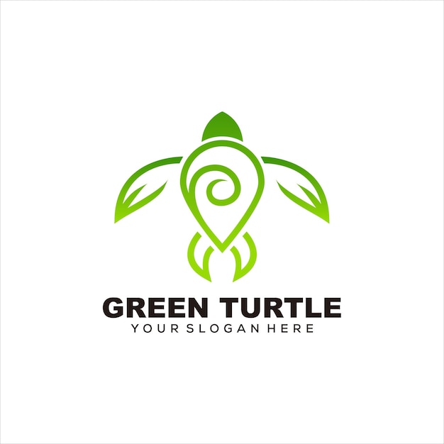 vector de ilustración de logotipo colorido de tortuga