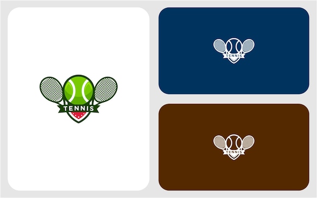 Vector de ilustración de logotipo de diseño de tenis