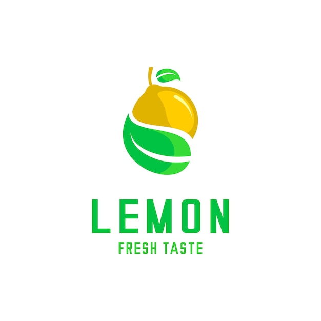 Vector de ilustración del logotipo de limón fresco