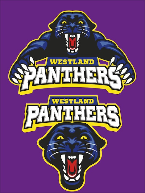 Vector de ilustración del logotipo de la mascota de la pantera