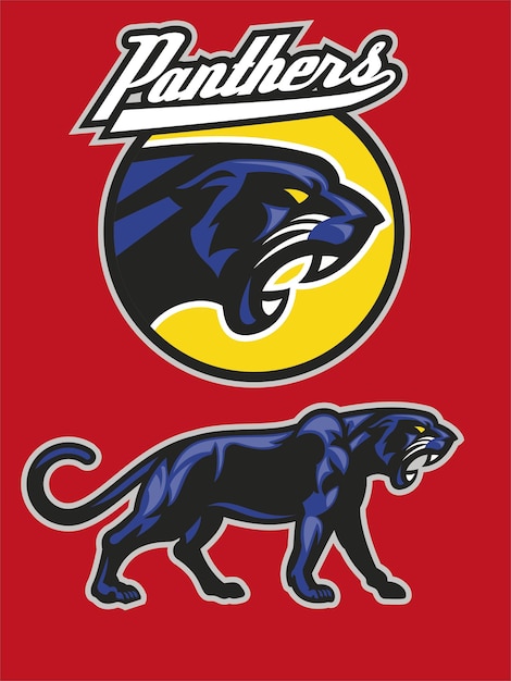 Vector de ilustración del logotipo de la mascota de la pantera