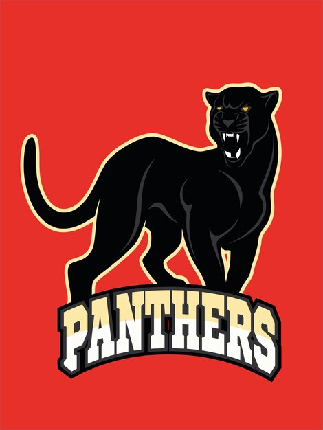 Vector de ilustración del logotipo de la mascota de la pantera