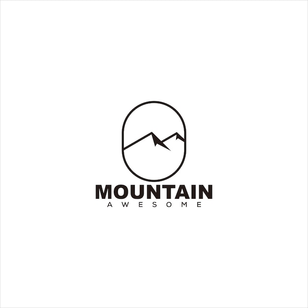 Vector de ilustración de logotipo de montaña