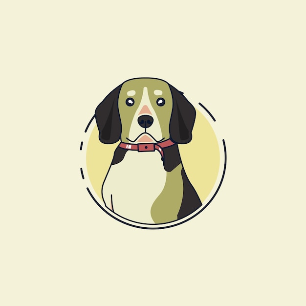 Vector de ilustración de logotipo de perro