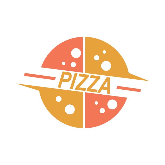 Vector de ilustración de logotipo de pizza