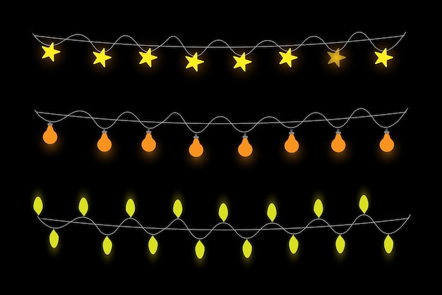 Vector de ilustración de luces colgantes modernas de colores