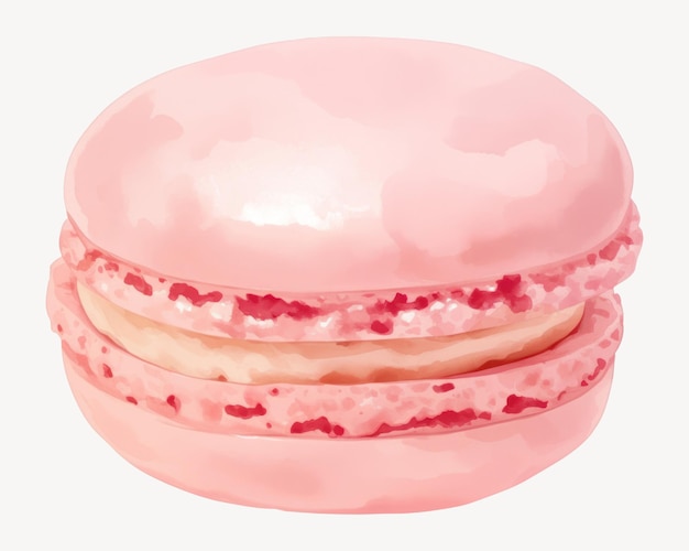 Vector de ilustración de macarrones rosados claros y macarrones dulces