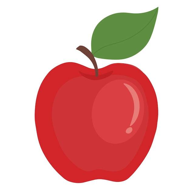 Vector de ilustración de manzana roja