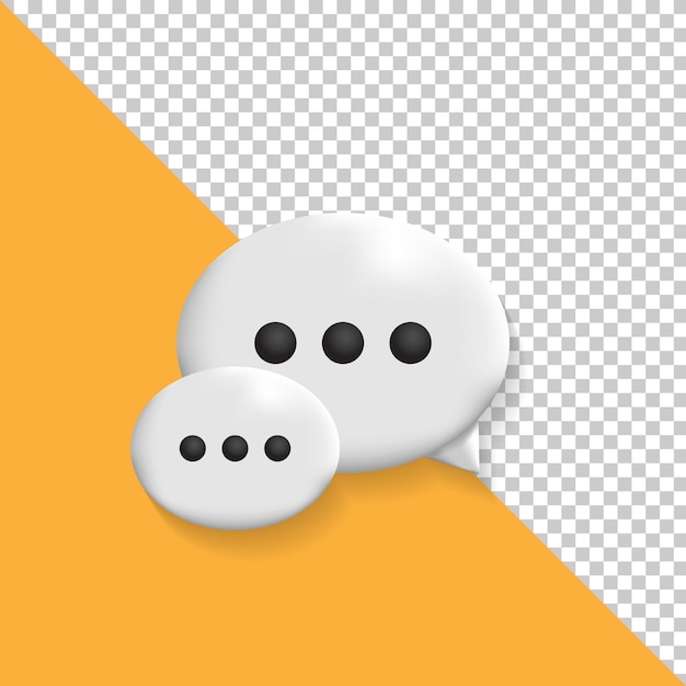 Vector de ilustración de mensaje de icono 3d
