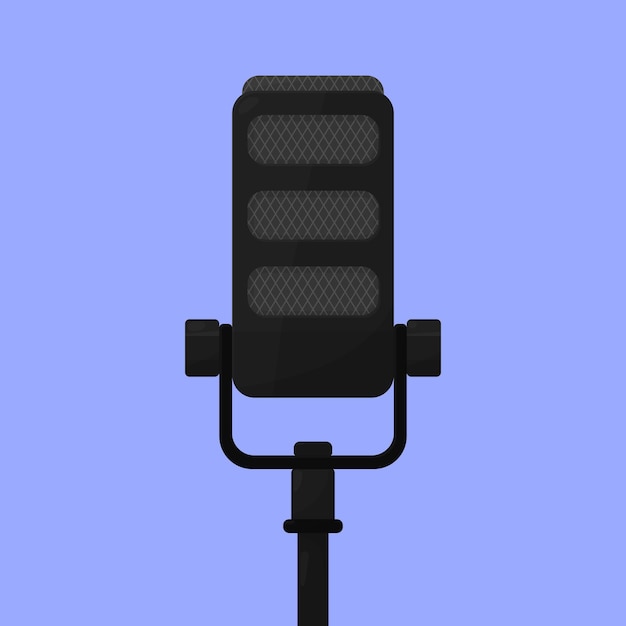 Vector de ilustración de micrófono de podcast profesional Vector de íconos de micrón de podcast profesional