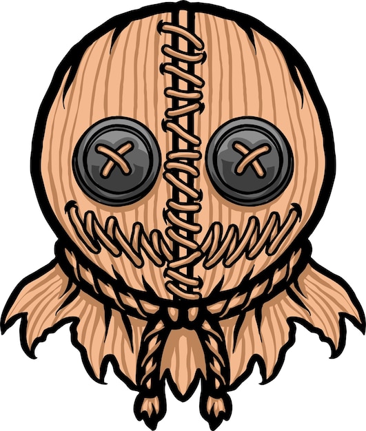 Vector de ilustración de muñeca Hallowen