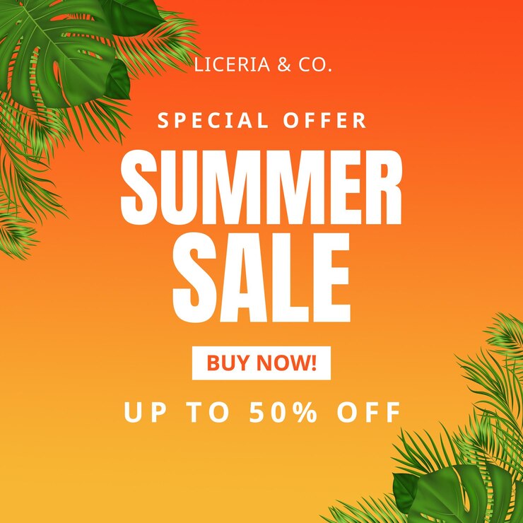 Vector vector de ilustración naranja gratuita venta de verano