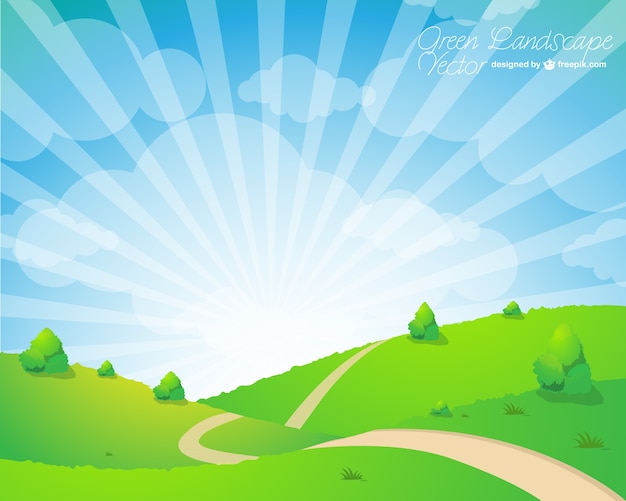 Vector vector ilustración de paisaje