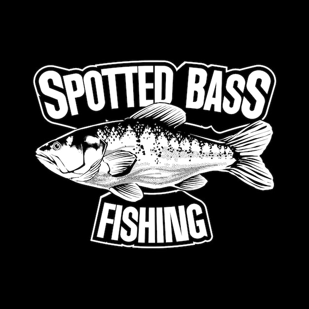el vector de la ilustración de la pesca de barro manchado blanco y negro
