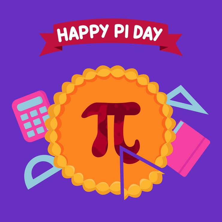 Vector vector de ilustración plana del día internacional pi