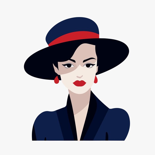 Vector de ilustración plana de mujer elegante