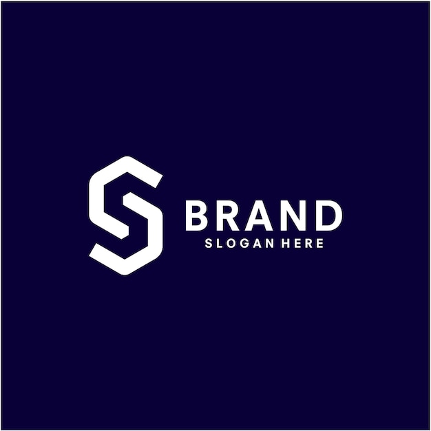 Vector de ilustración de la plantilla de diseño abstracto del logotipo S inicial