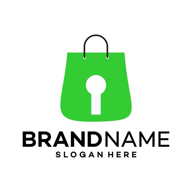 Vector de ilustración de plantilla de diseño de logotipo de bloqueo de tienda
