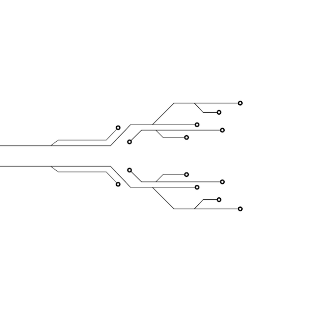 Vector de ilustración de plantilla de logotipo de tecnología de circuito