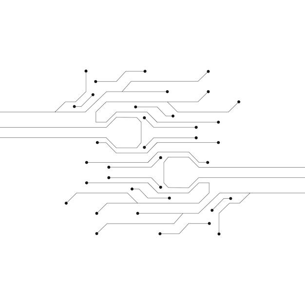 Vector de ilustración de plantilla de tecnología de circuito