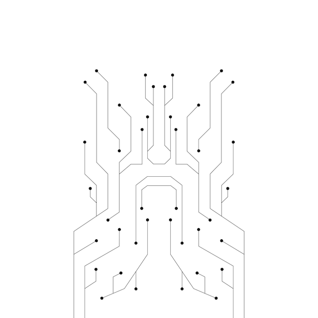 Vector de ilustración de plantilla de tecnología de circuito