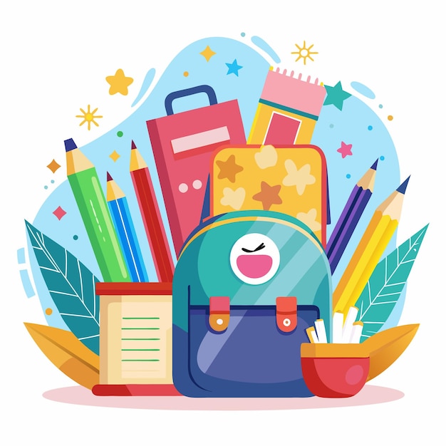 Vector de ilustración de regreso a la escuela