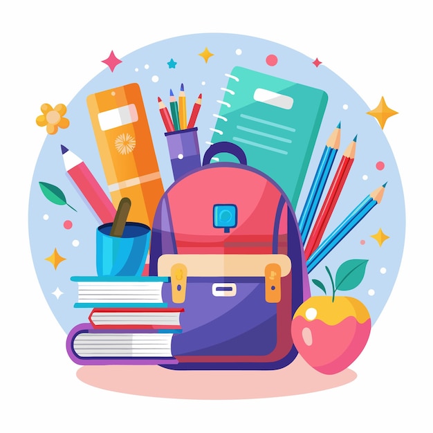 Vector de ilustración de regreso a la escuela