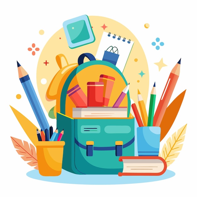 Vector de ilustración de regreso a la escuela