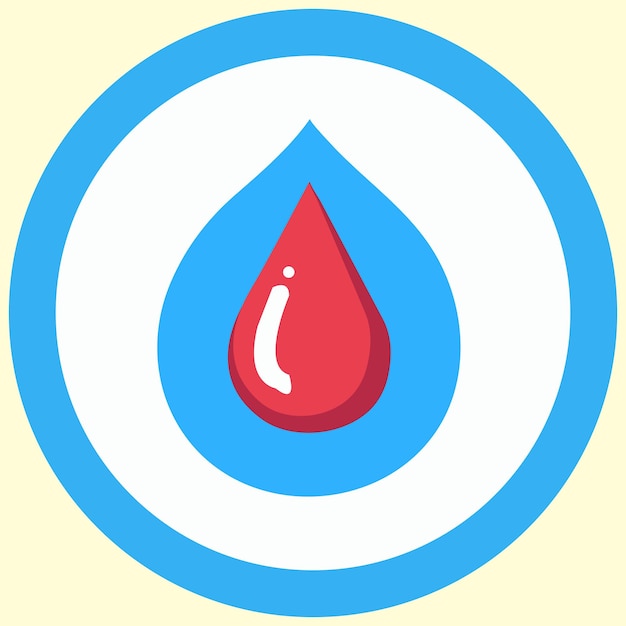 Vector de ilustración de sangre plana del día mundial de la diabetes