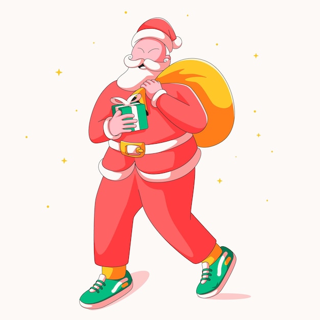 Vector de ilustración de santa claus