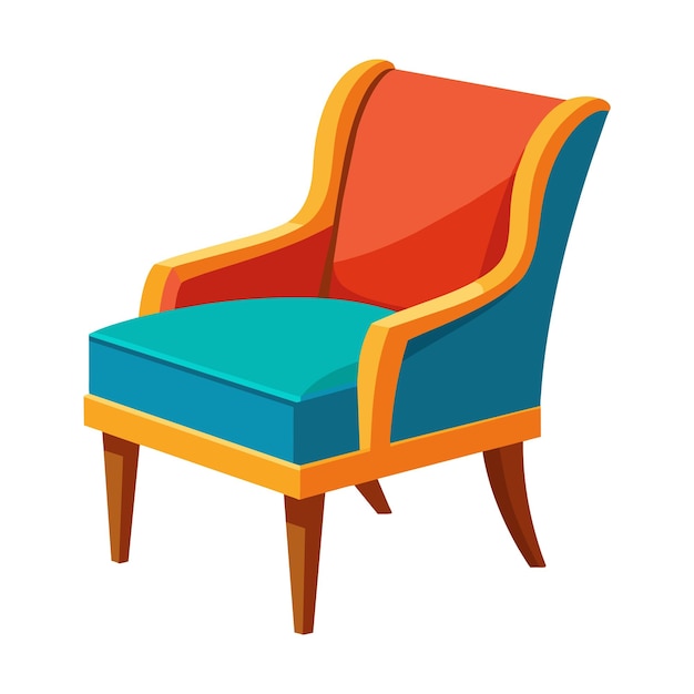 Vector de la ilustración de la silla de abeto en blanco