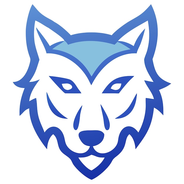 Vector de ilustración de la silueta de la cabeza del lobo