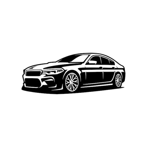 Vector de ilustración de silueta de coche