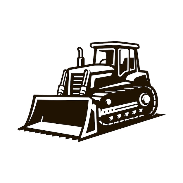 Vector de ilustración de tractores de construcción y agrícolas