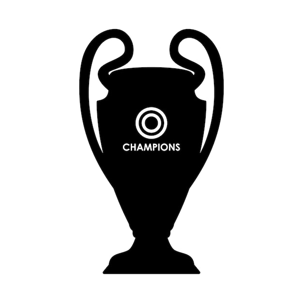 Vector de ilustración de trofeo de la liga de campeones