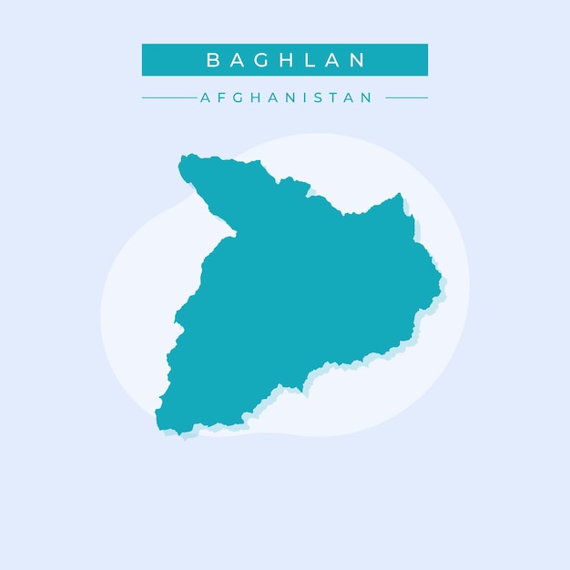 Vector ilustración vector de Baghlan mapa Afganistán