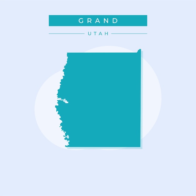 Vector de ilustración del vector del gran mapa de Utah