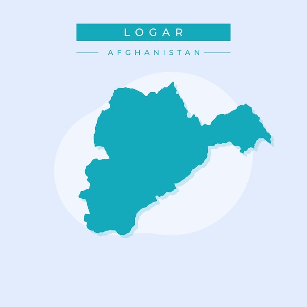 Vector ilustración vector de logar mapa Afganistán