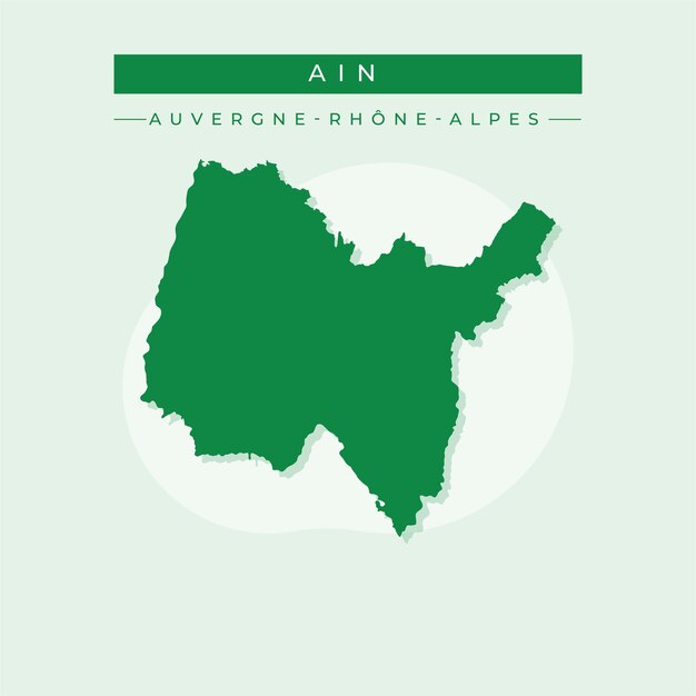 Vector de ilustración del vector del mapa de Ain Francia