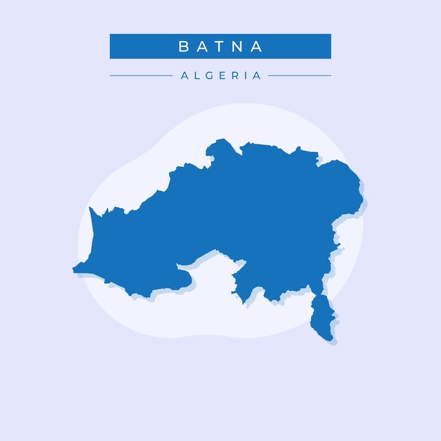 Vector de ilustración del vector del mapa de Batna de África