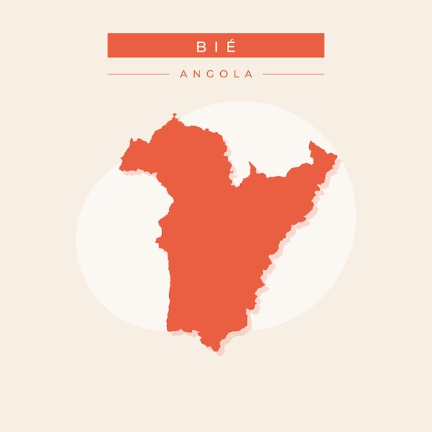 Vector de ilustración del vector del mapa de Bie de África