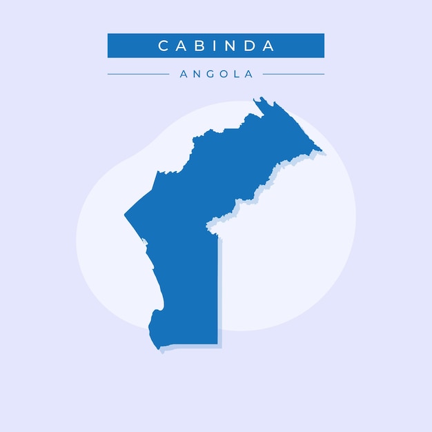 Vector de ilustración del vector del mapa de cabinda de áfrica