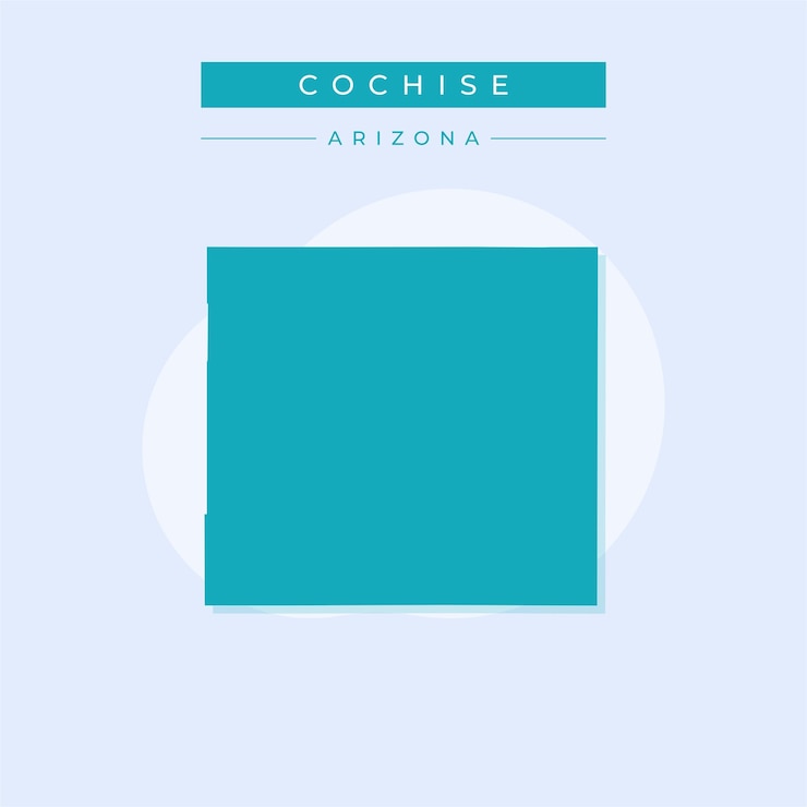 Vector vector de ilustración del vector del mapa de cochise en arizona