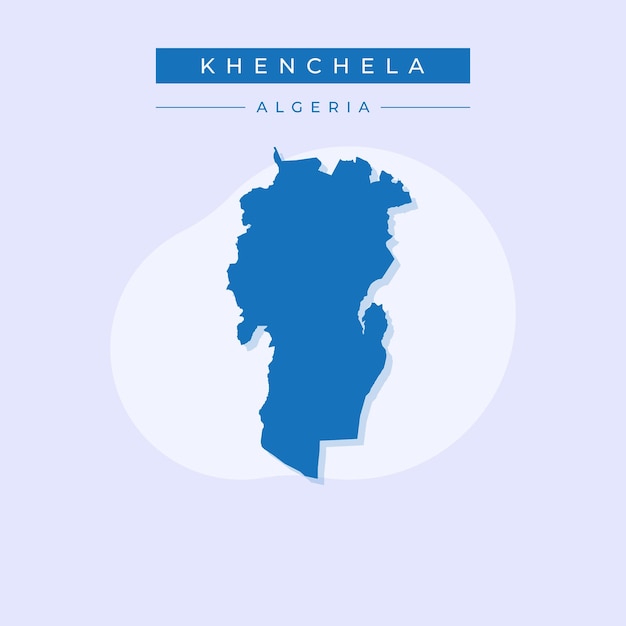 Vector de ilustración del vector del mapa de Khenchela de África